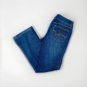 Wrangler Boot Cut Size 6 Stretch Jeans Women’s Regular Embroidered Pockets